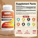 Best Naturals Bromelain Supplement 500mg bottle side view