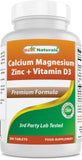 Best Naturals Cal Mag Zinc with D3 Tablets front view