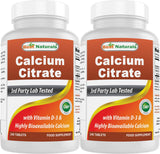 Best Naturals Calcium Citrate 240 Tablets front view
