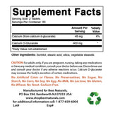 Best Naturals Calcium D-Glucarate side view showing tablet count