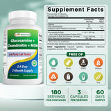 Best Naturals Chondroitin Supplement 180 capsules side view