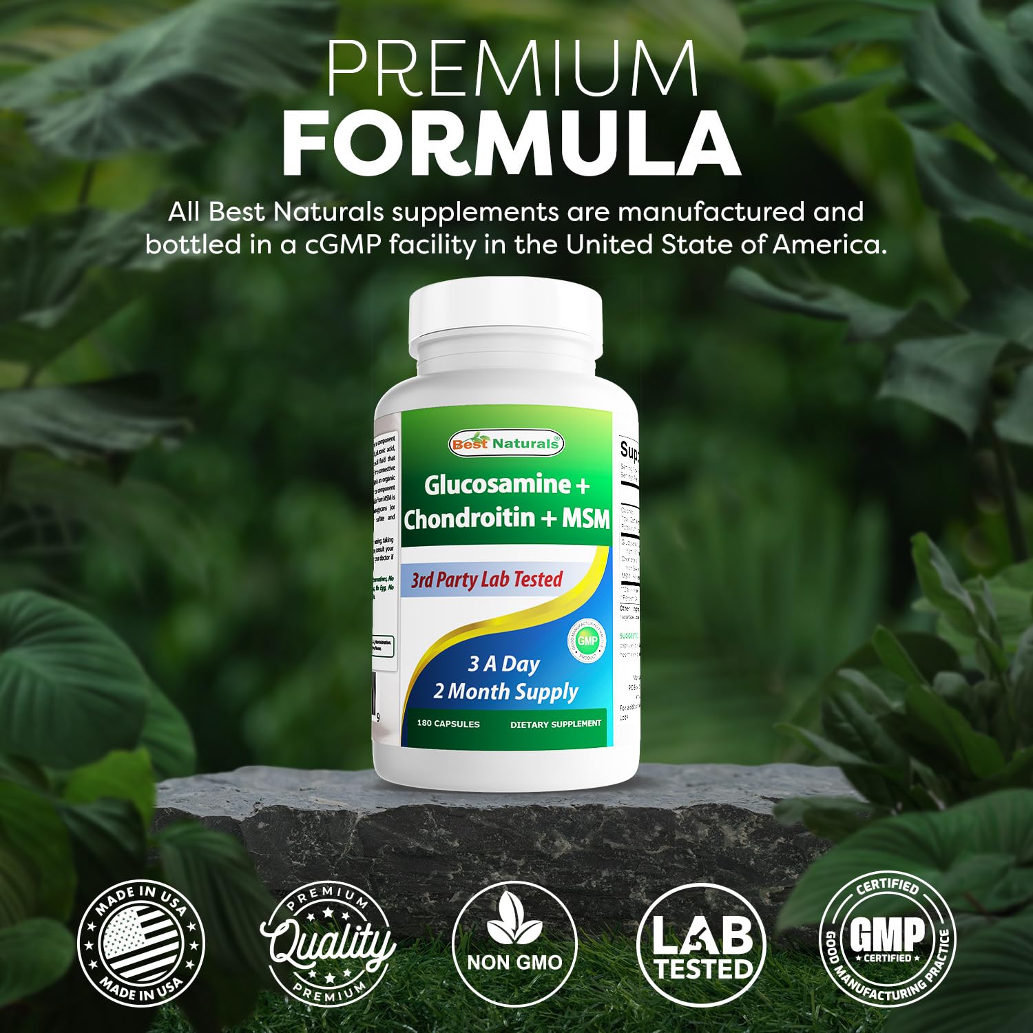Best Naturals Chondroitin Supplement bottle with measuring spoon