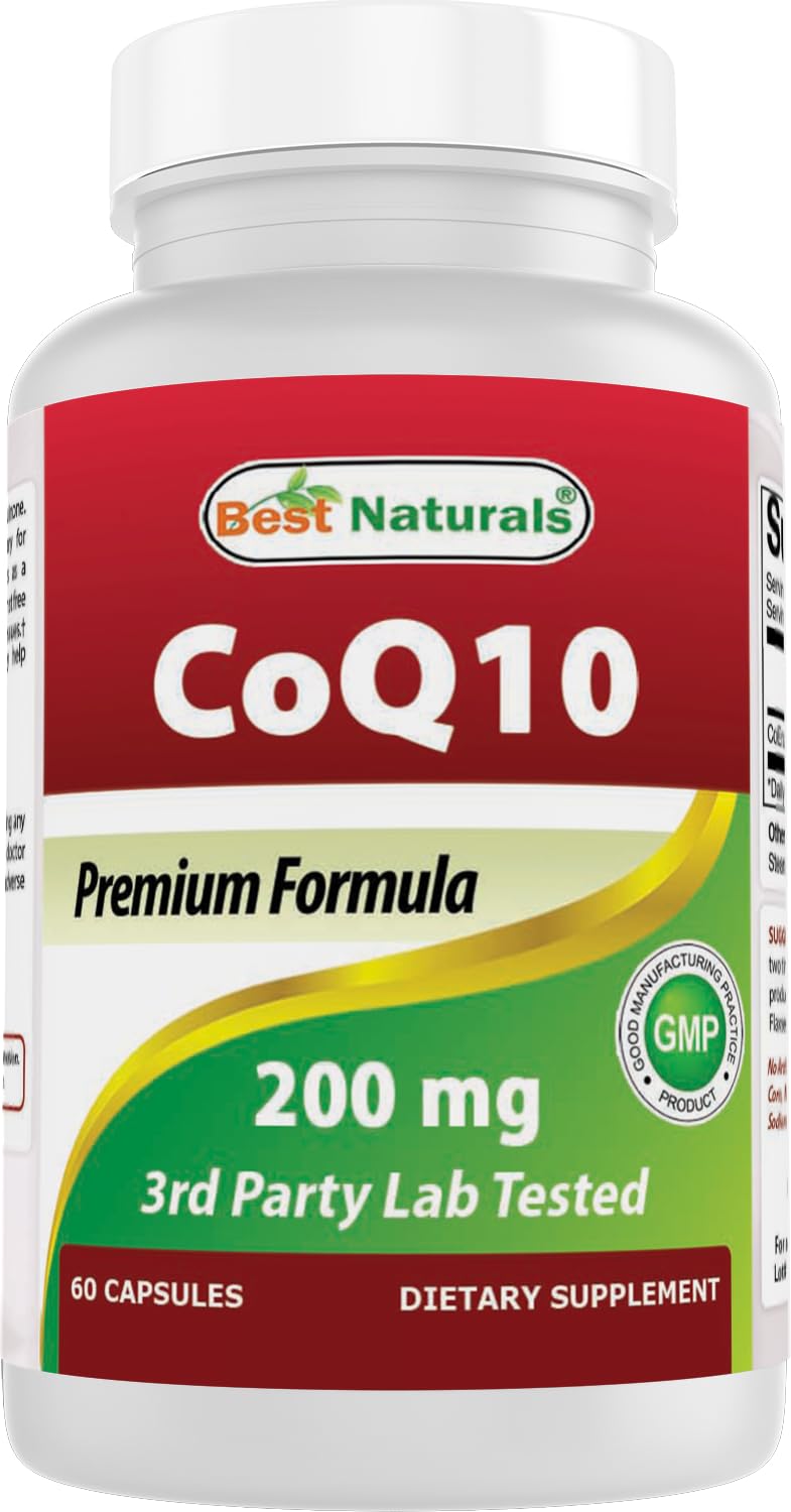 Best Naturals CoQ10 200mg capsules front view