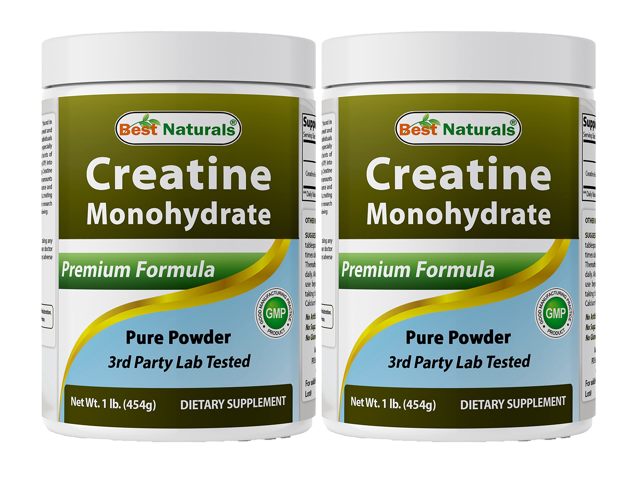 Best Naturals Creatine Monohydrate 454g front view