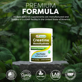 Best Naturals Creatine Monohydrate 454g scoop with powder