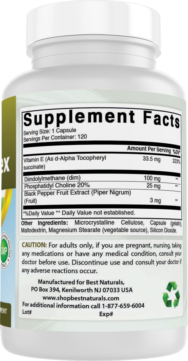 Best Naturals DIM-Complex Capsules 100mg back view