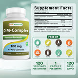 Best Naturals DIM-Complex Capsules 100mg bottle side view