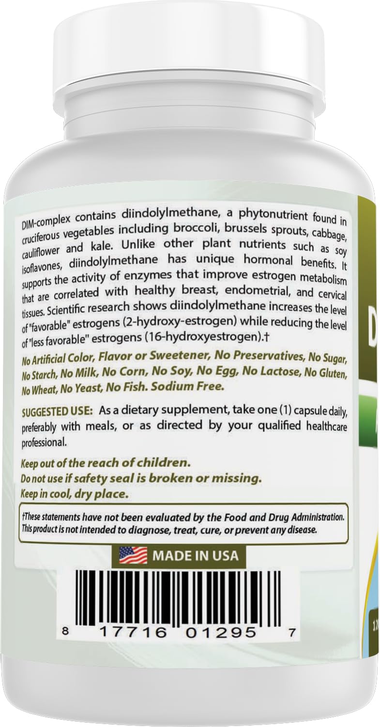 Best Naturals DIM-Complex Capsules 100mg with ingredients list