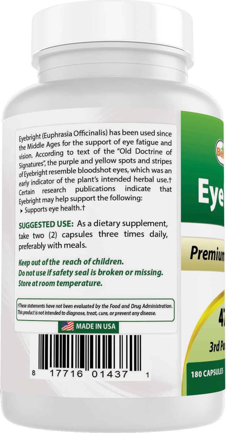 Best Naturals Eyebright Capsules 470mg lifestyle scene with natural elements