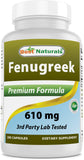 Best Naturals Fenugreek Seed Powder Capsules 610mg bottle front view