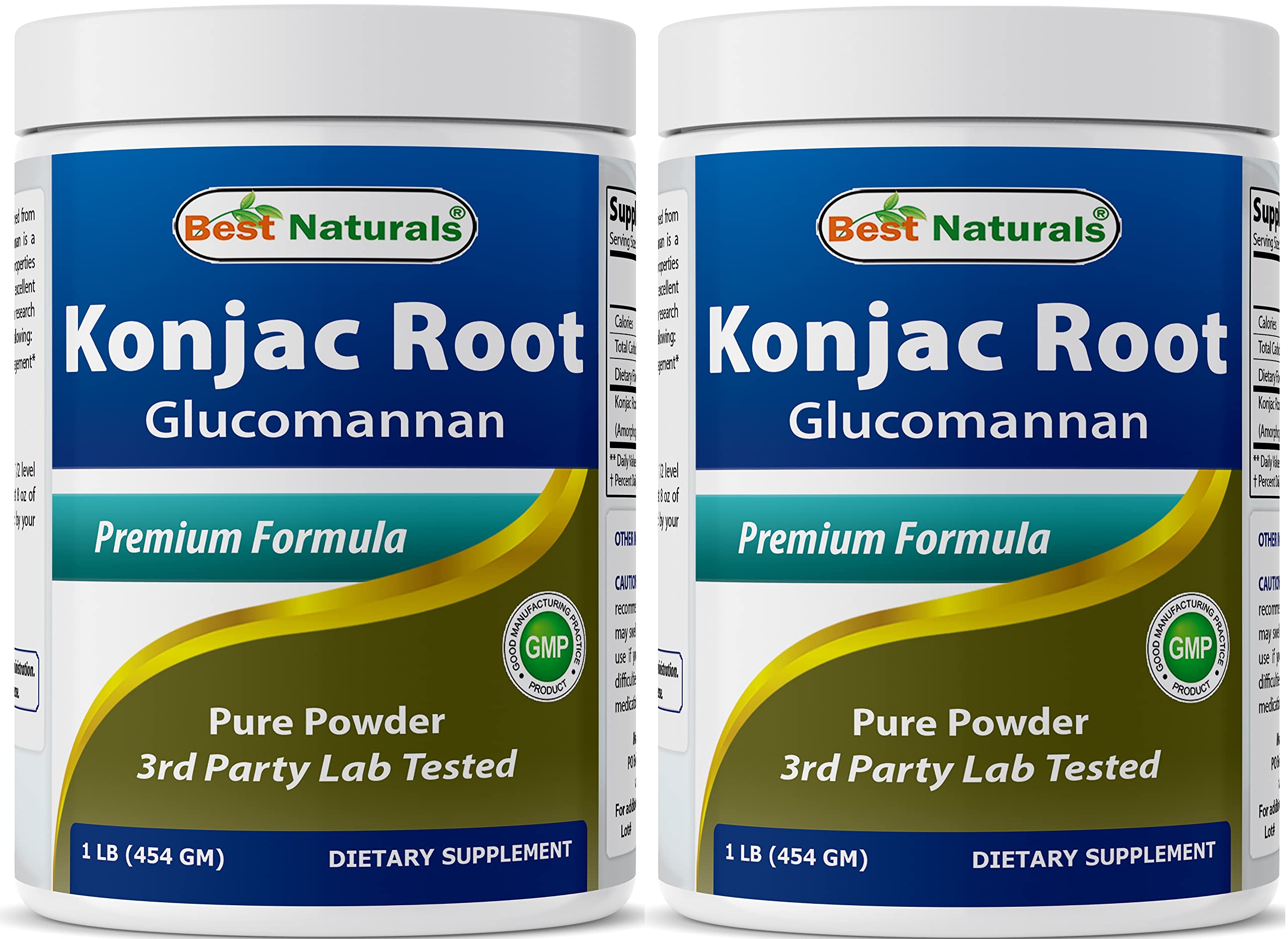 Best Naturals Glucomannan Powder 2000mg front view