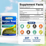 Best Naturals Glucomannan Powder 2000mg side view