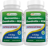 Best Naturals Glucosamine Chondroitin MSM 180 Capsules front view