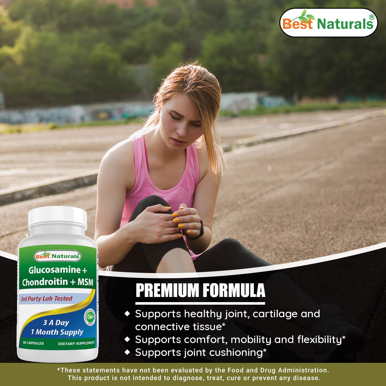 Best Naturals Glucosamine Chondroitin MSM Supplements nutrition facts