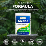 Best Naturals Glycine Powder packaging with nutrition facts