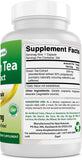 Best Naturals Green Tea Capsules lifestyle shot with tea leaves