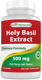 Best Naturals Holy Basil Extract 500mg 120 Vegetarian Capsules front view