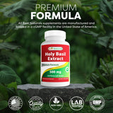 Best Naturals Holy Basil Extract 500mg label details