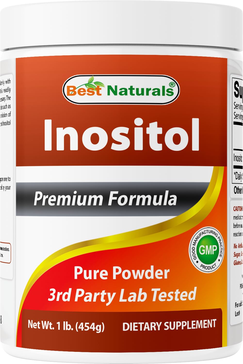 Best Naturals Inositol Powder 850 mg front view