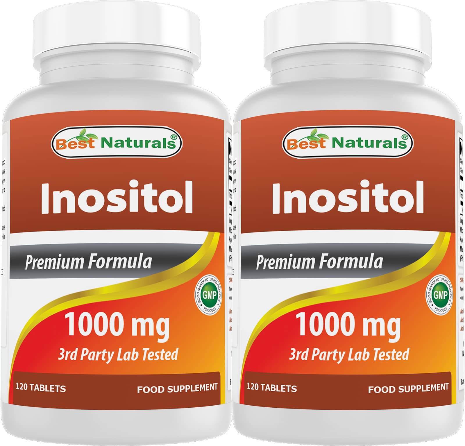 Best Naturals Inositol Tablets 1000 mg bottle front view