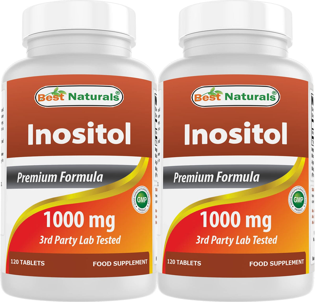 Best Naturals Inositol Tablets 1000 mg bottle front view