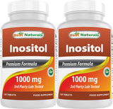 Best Naturals Inositol Tablets 1000 mg bottle front view