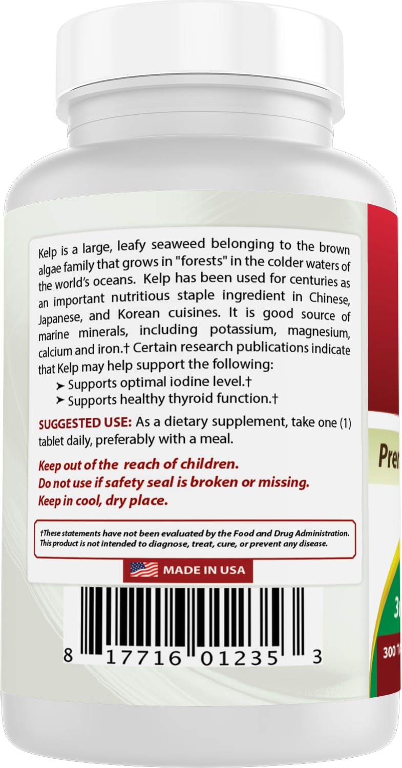 Best Naturals Kelp Multivitamins with a measuring spoon