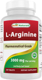 Best Naturals L-Arginine 3000mg supplement bottle front view
