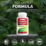 Best Naturals L-Arginine L-Citrulline Complex 1000mg label details
