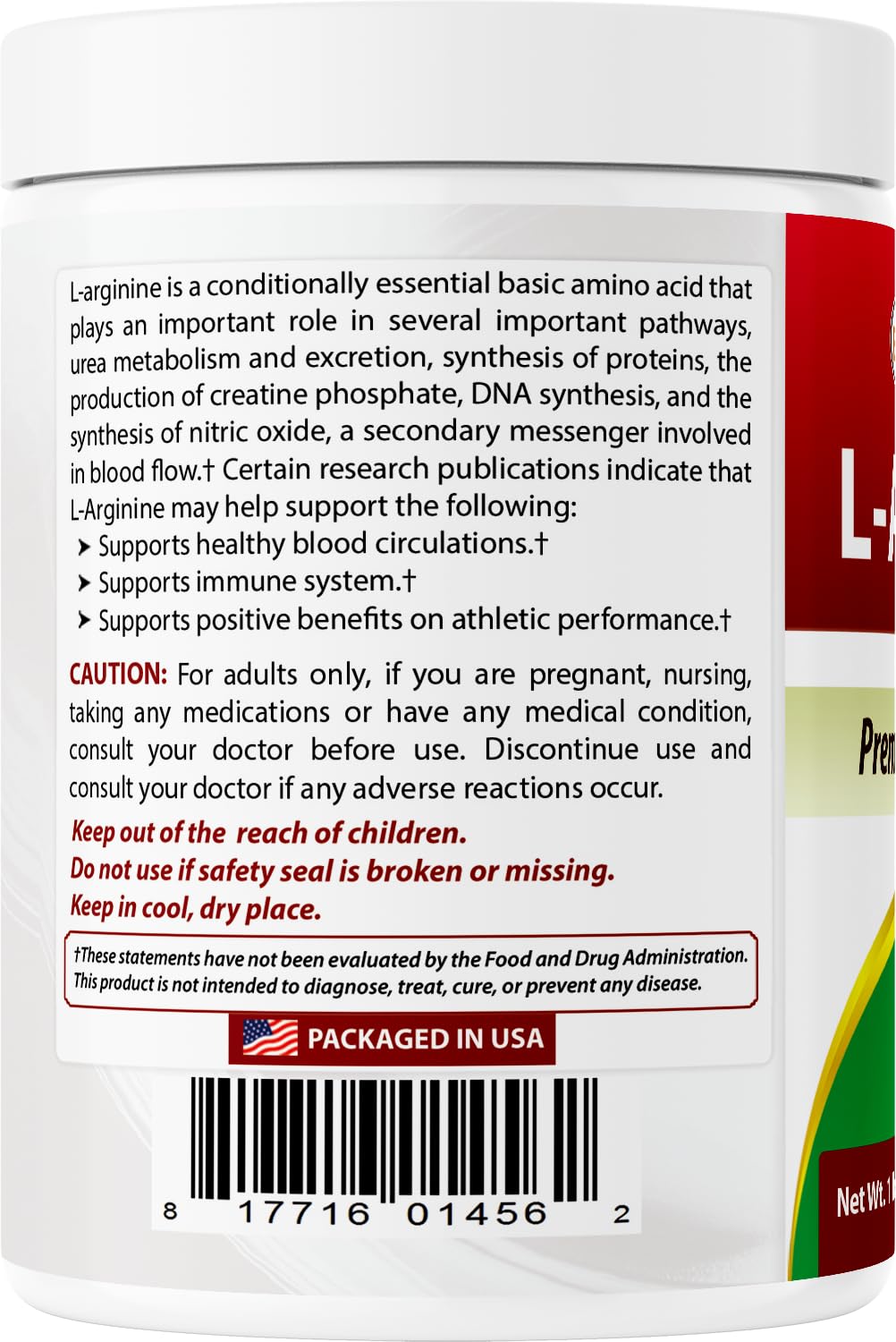 Best Naturals L-Arginine Powder 454g lifestyle scene