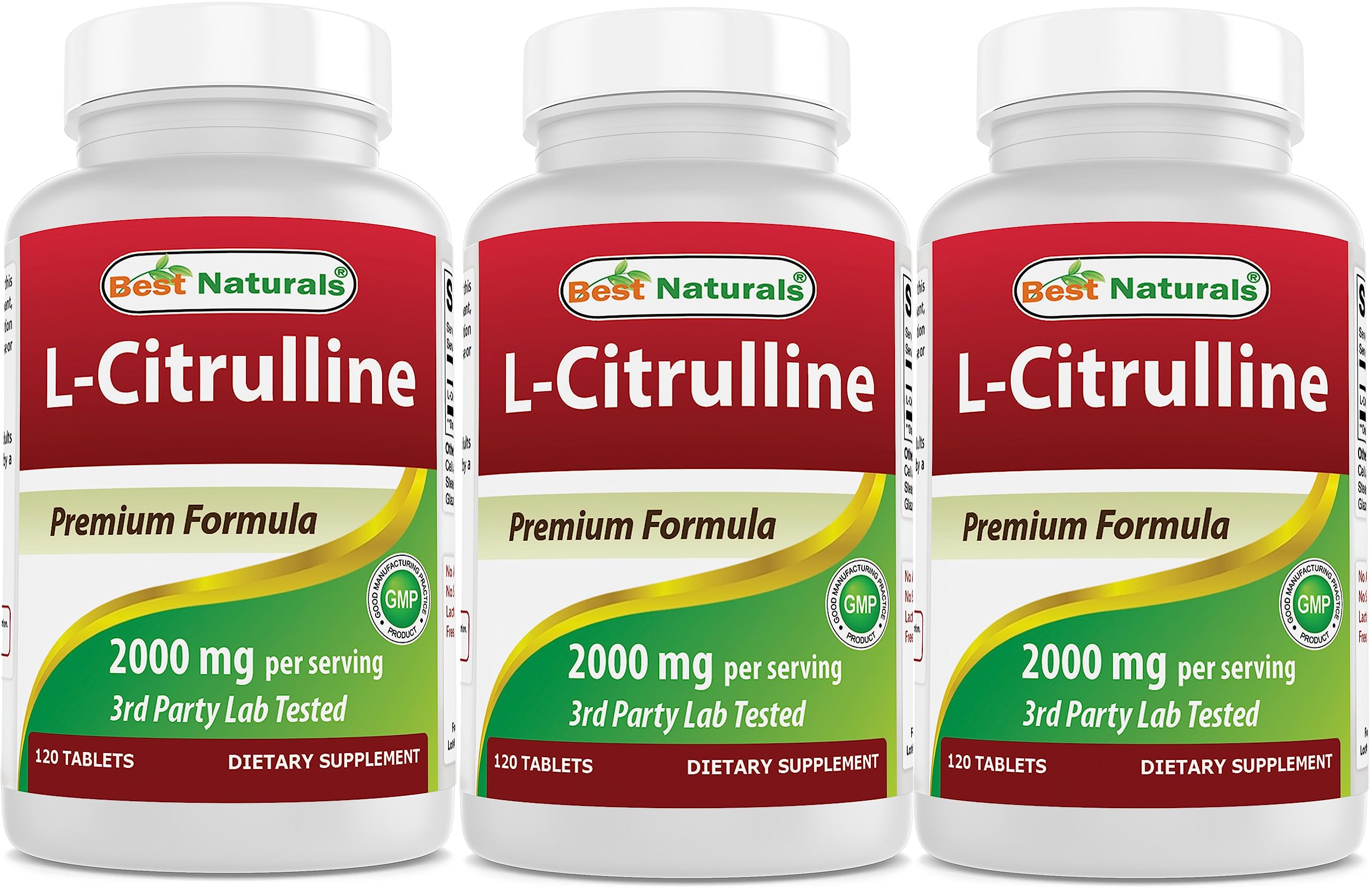Best Naturals L-Citrulline 2000mg 120 Tablets front view