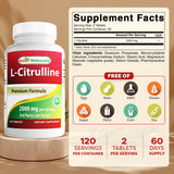 Best Naturals L-Citrulline 2000mg 120 Tablets side view