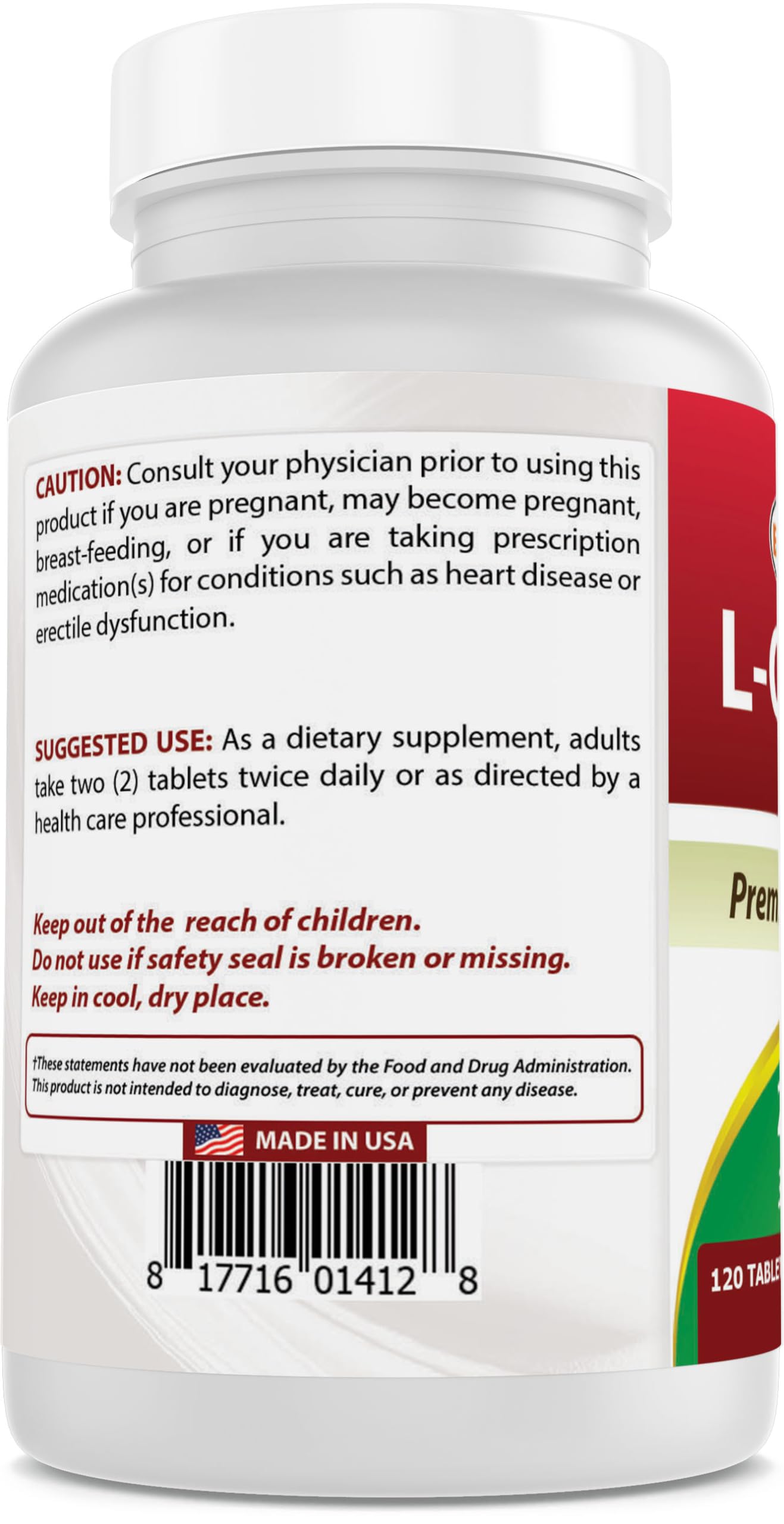Best Naturals L-Citrulline 2000mg tablets in hand