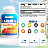 Best Naturals L-Citrulline Capsules 1500 mg bottle side view