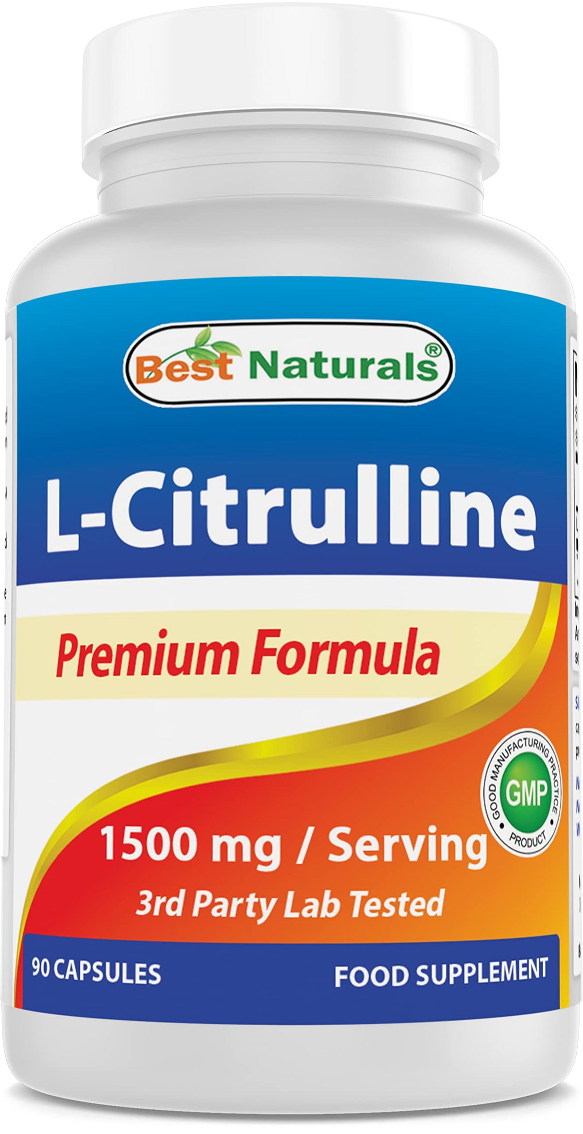 Best Naturals L-Citrulline Capsules 1500 mg front view