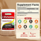 Best Naturals L-Glutamine Powder 454g back view