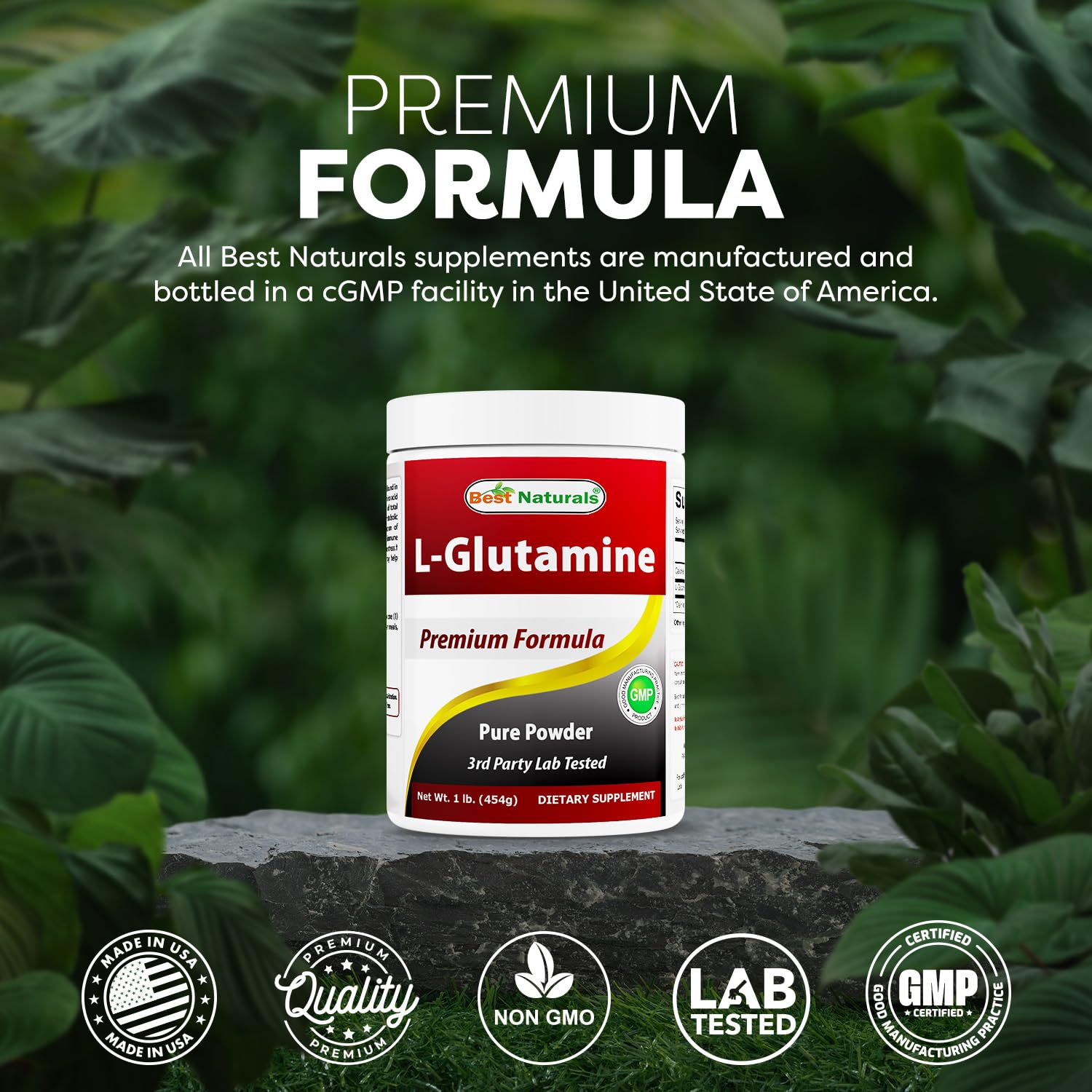 Best Naturals L-Glutamine Powder packaging