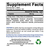 Best Naturals L-Theanine 200mg Tablets side view showing label