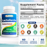 Best Naturals Lactoferrin Supplement 250mg side view