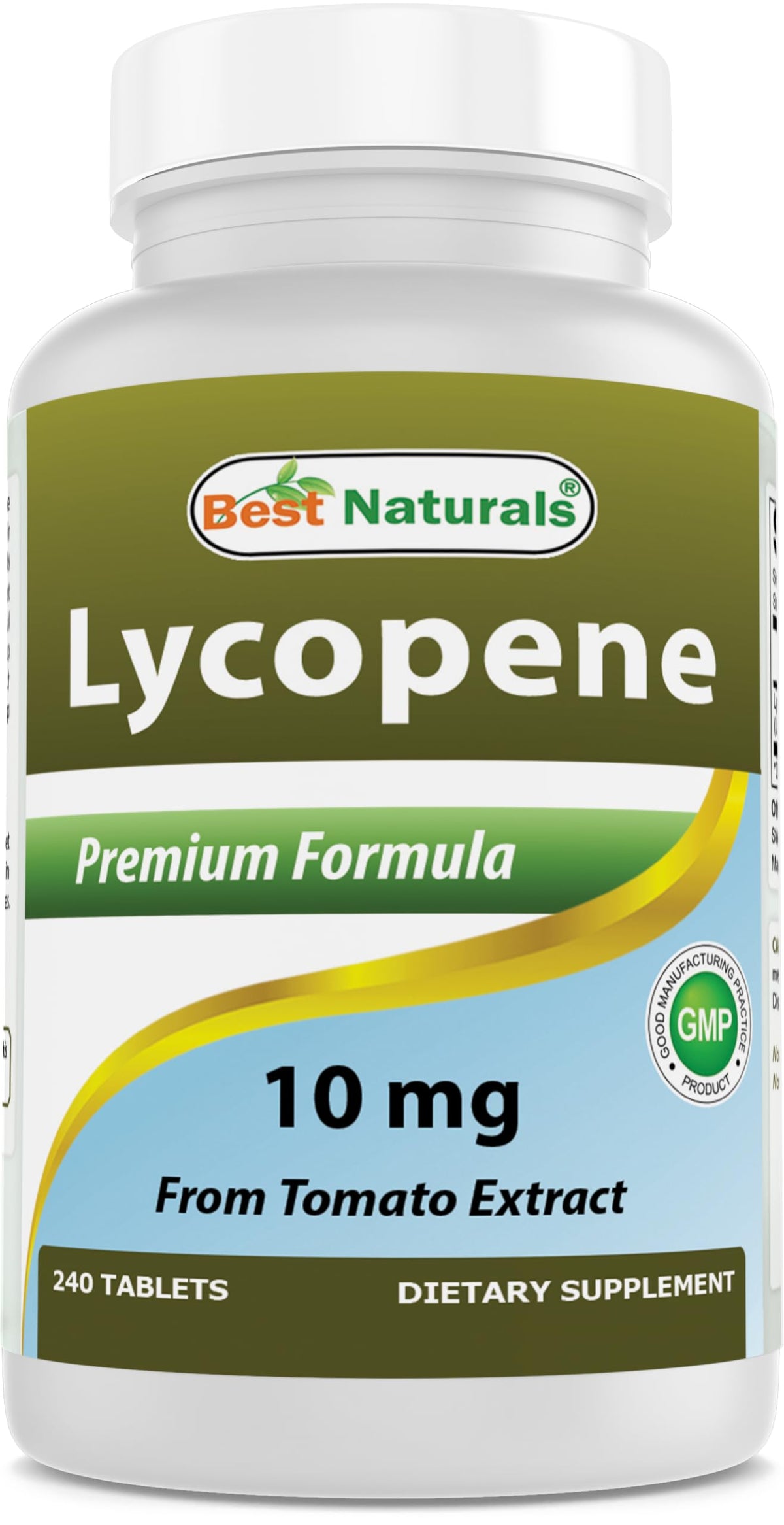 Best Naturals Lycopene Softgels 240 count bottle front view