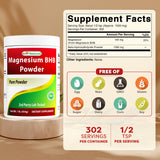 Best Naturals Magnesium BHB Powder 1 lb container side view