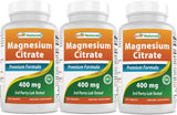 Best Naturals Magnesium Citrate 400mg supplement front view
