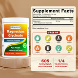 Best Naturals Magnesium Glycinate 750mg supplement bottle side view