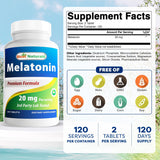 Best Naturals Melatonin 240 Tablets side view