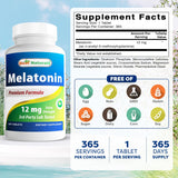 Best Naturals Melatonin 365 tablets side view