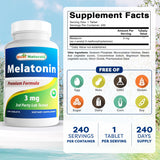 Best Naturals Melatonin 3mg bottle side view
