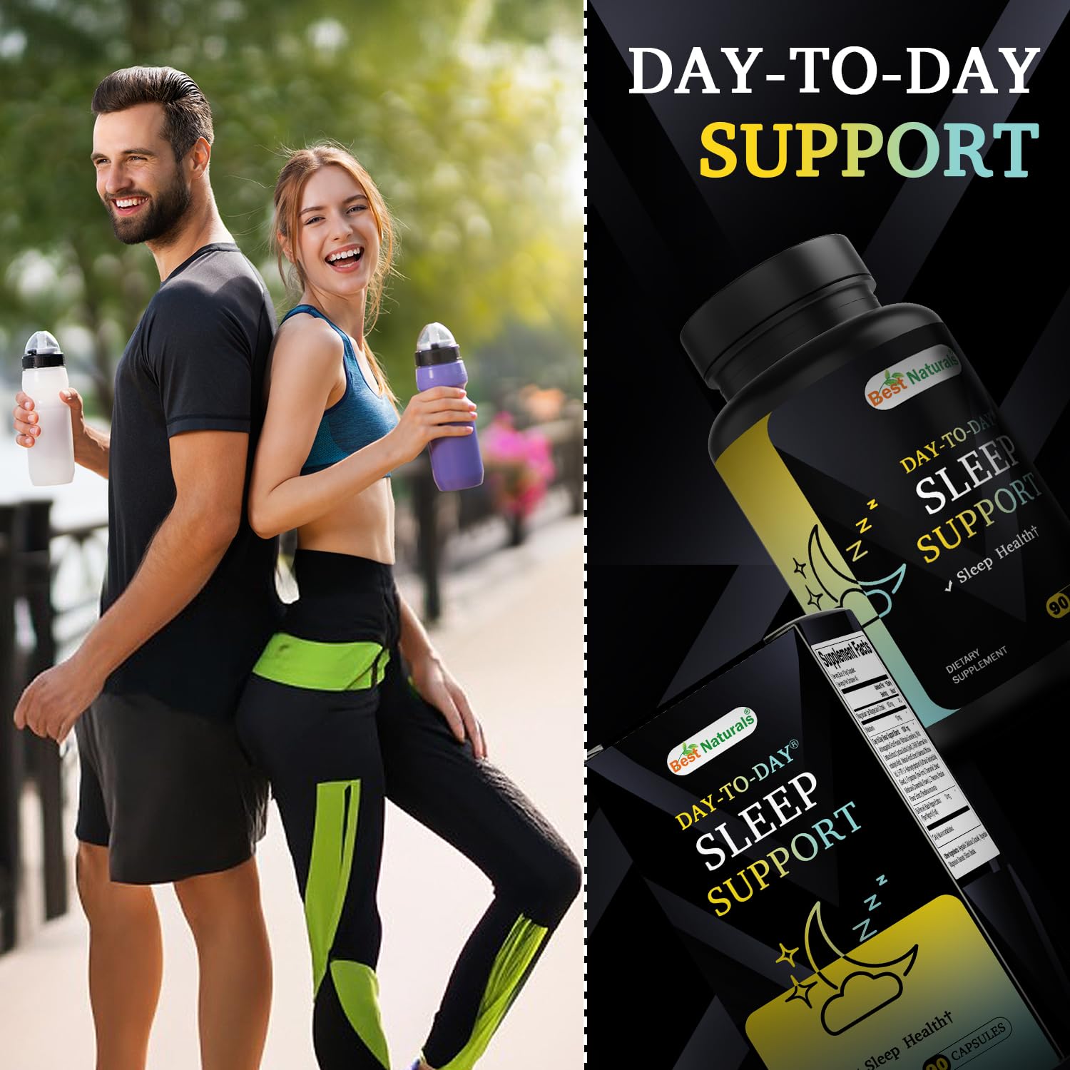 Best Naturals Melatonin Supplement bottle back view