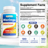 Best Naturals Moringa Extract bottle side view