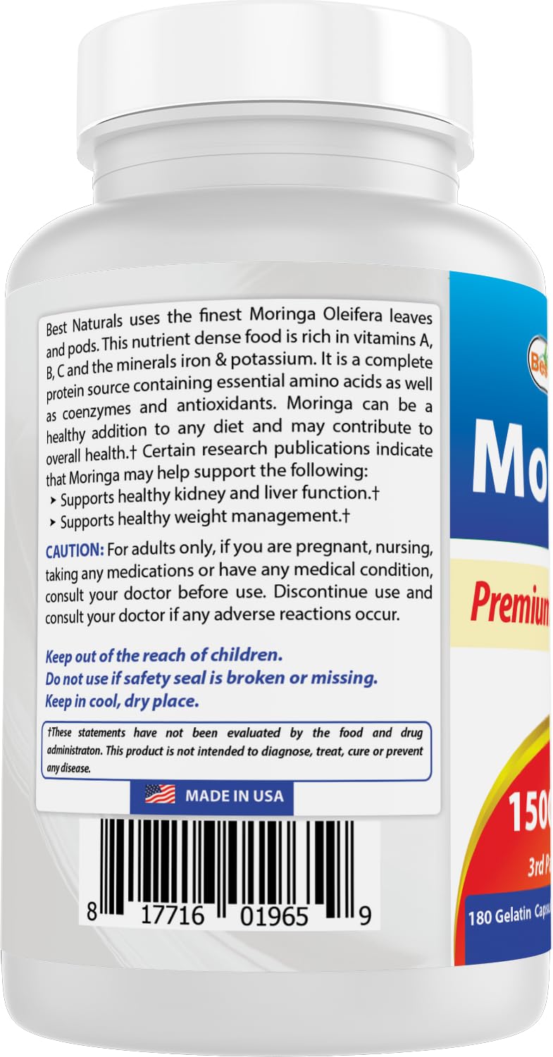 Best Naturals Moringa Extract product packaging