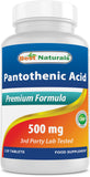 Best Naturals Multivitamin 500 mg Pantothenic Acid bottle front view